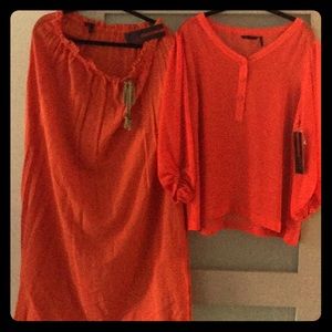 Maxi skirt & sheer shirt